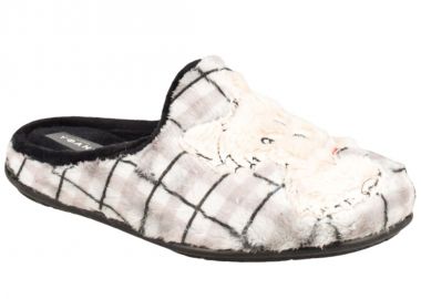 Παντόφλες γυναικείες | Υφασμάτινες | Υφαντίδης | 524209 | Γκρι - Υφαντίδης - 